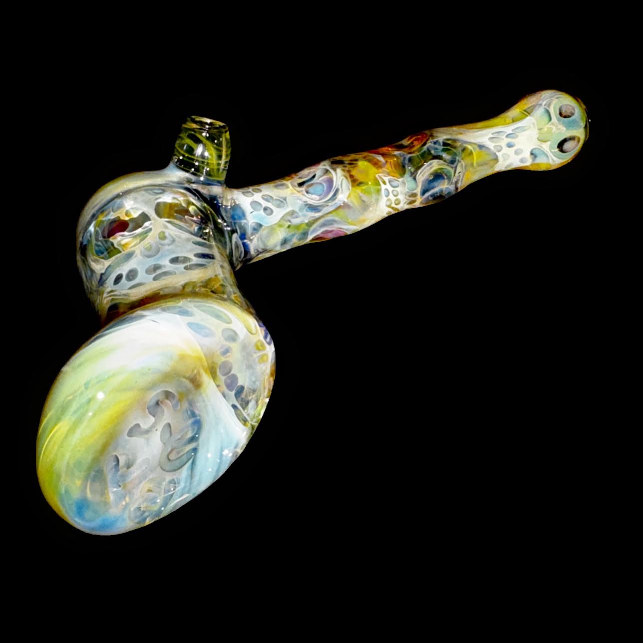 Brad Tenner Heady Red Eye Stoner Skulls Hammer Bubbler New