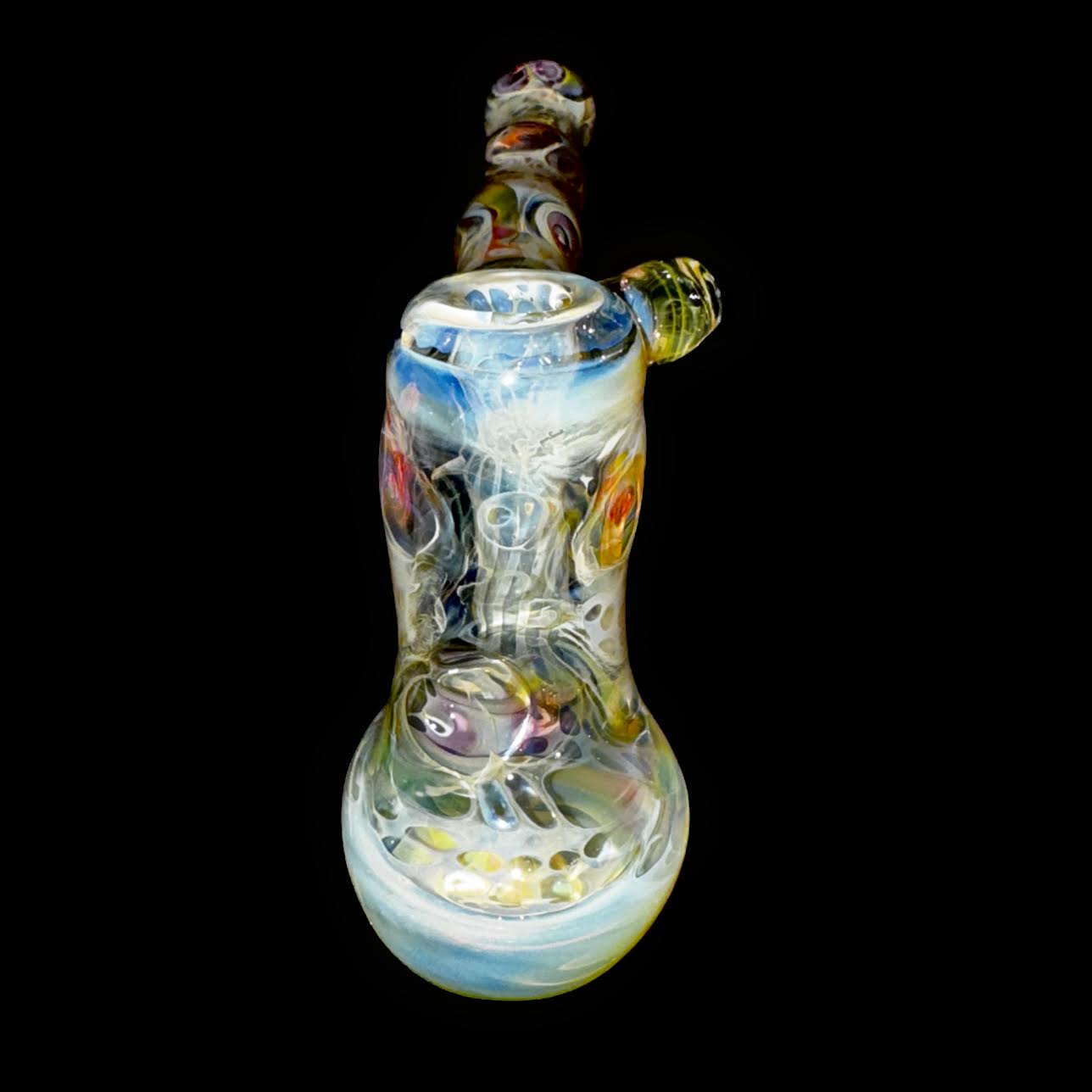 Brad Tenner Heady Red Eye Stoner Skulls Hammer Bubbler New