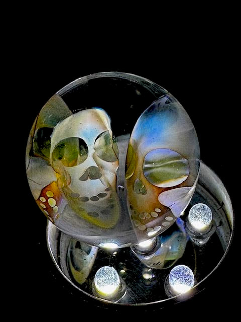 Ginny Snodgrass Triple Fumed UV Skull Marble New #2
