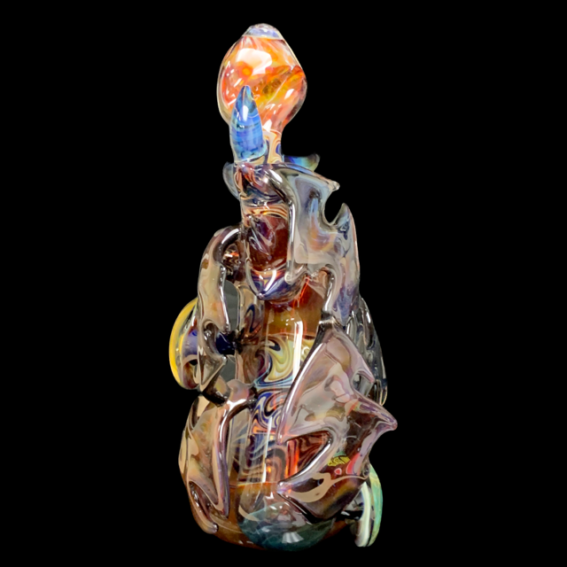 Silver Sherlock" Fumed Sherlock Bubbler Pipe (Various Colors) – LA Pipes - Foto 3