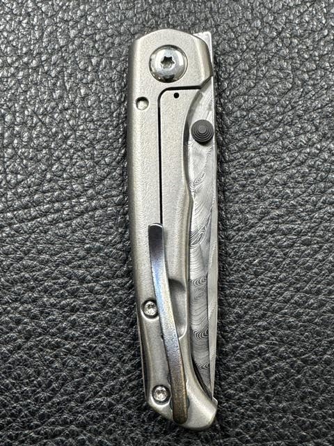 CMF Metalworks Custom mini Minnow in Damasteel & Abalone New