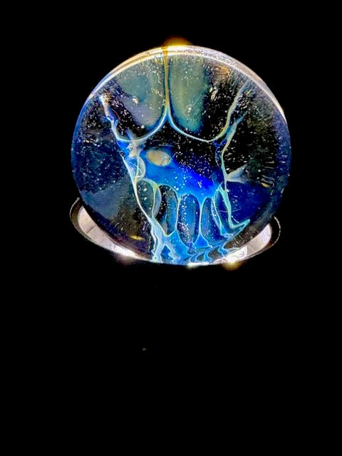 Bob Snodgrass Fumed Skull Marble 1.25" New