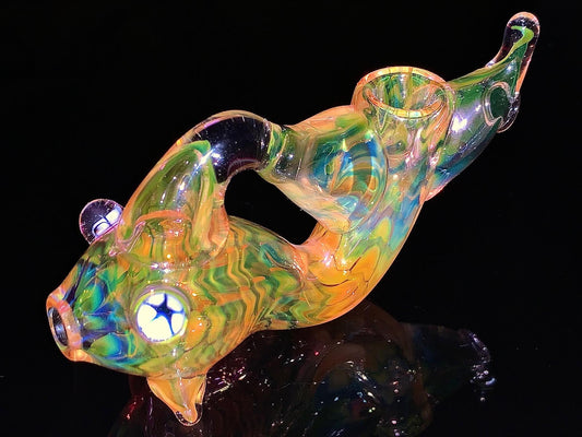 Dan K Heady Fume Fish Pipe Mint Rare