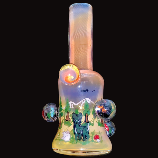 Bob Badtram Heady Fumed Forest Scene Tube New