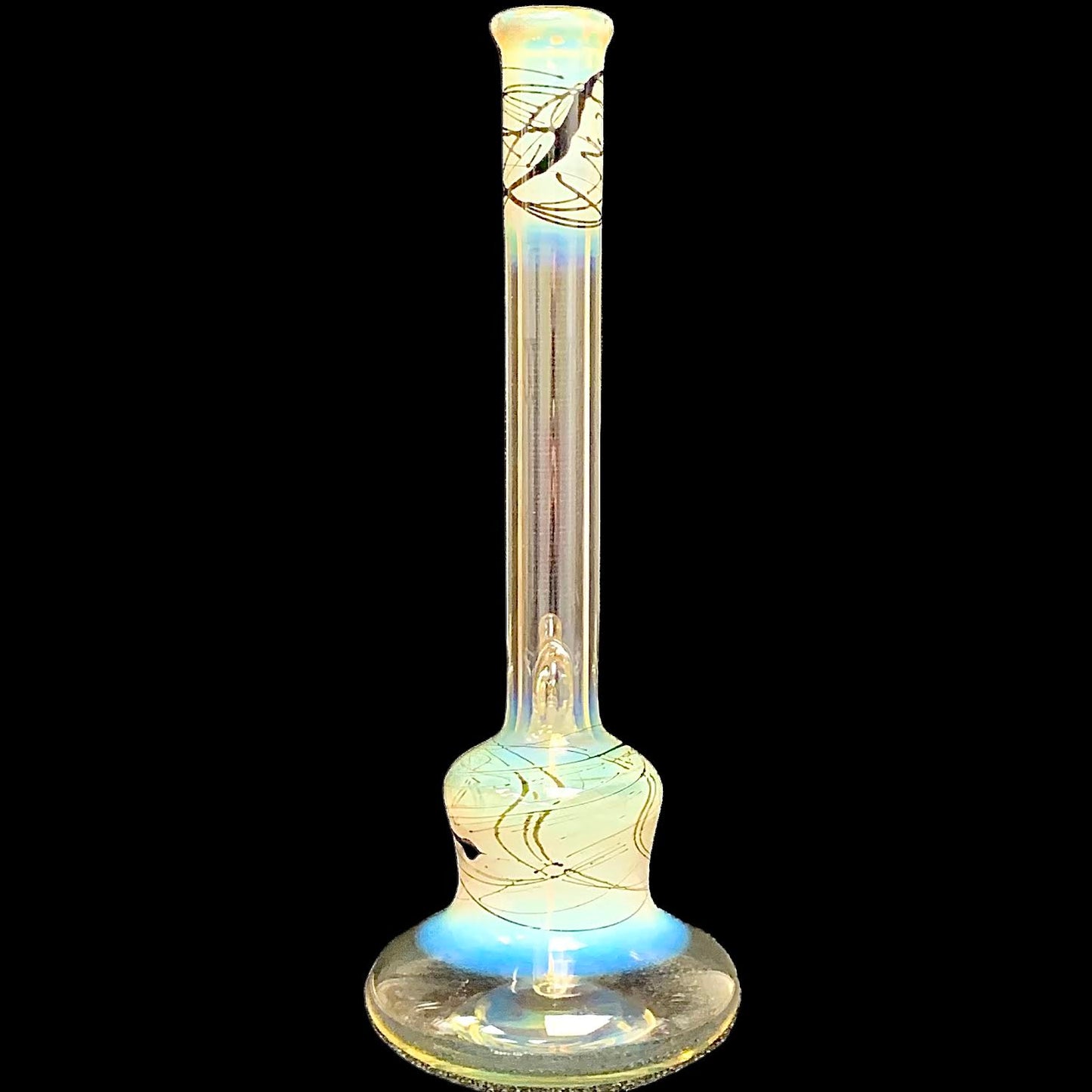 Steve Stotts Fumed Blue Pancake Bong 32mm New #4