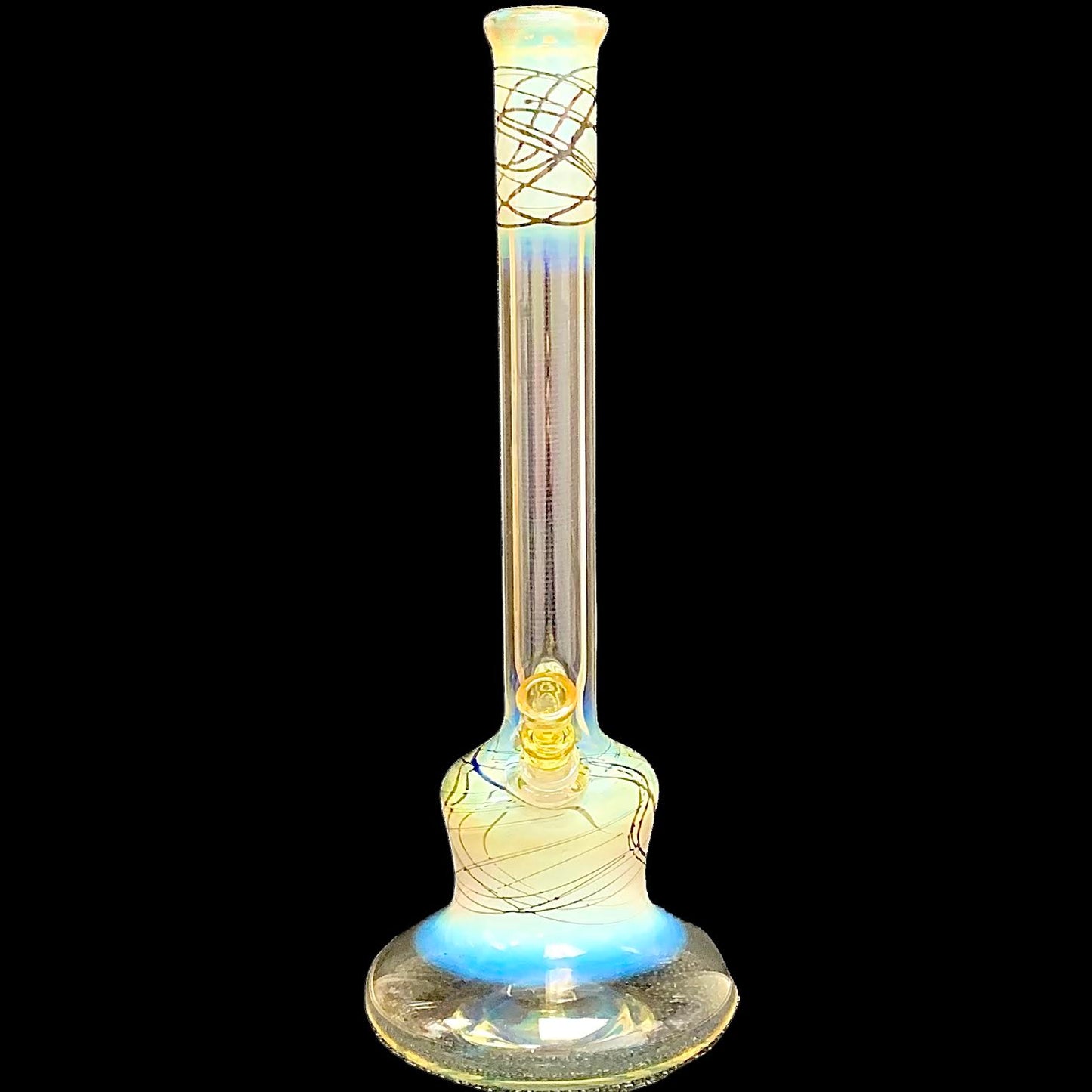 Steve Stotts Fumed Blue Pancake Bong 32mm New #4