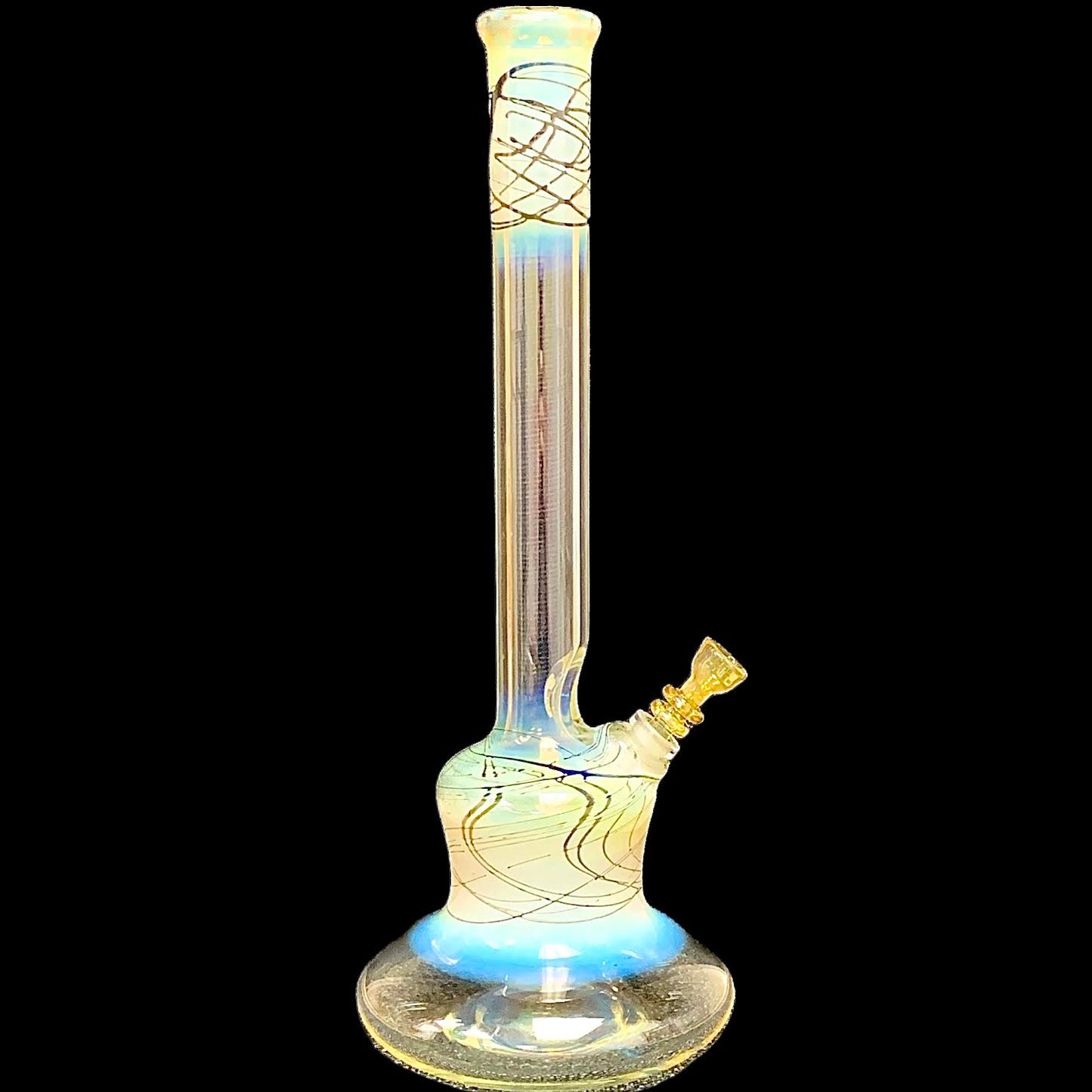 Steve Stotts Fumed Blue Pancake Bong 32mm New #4