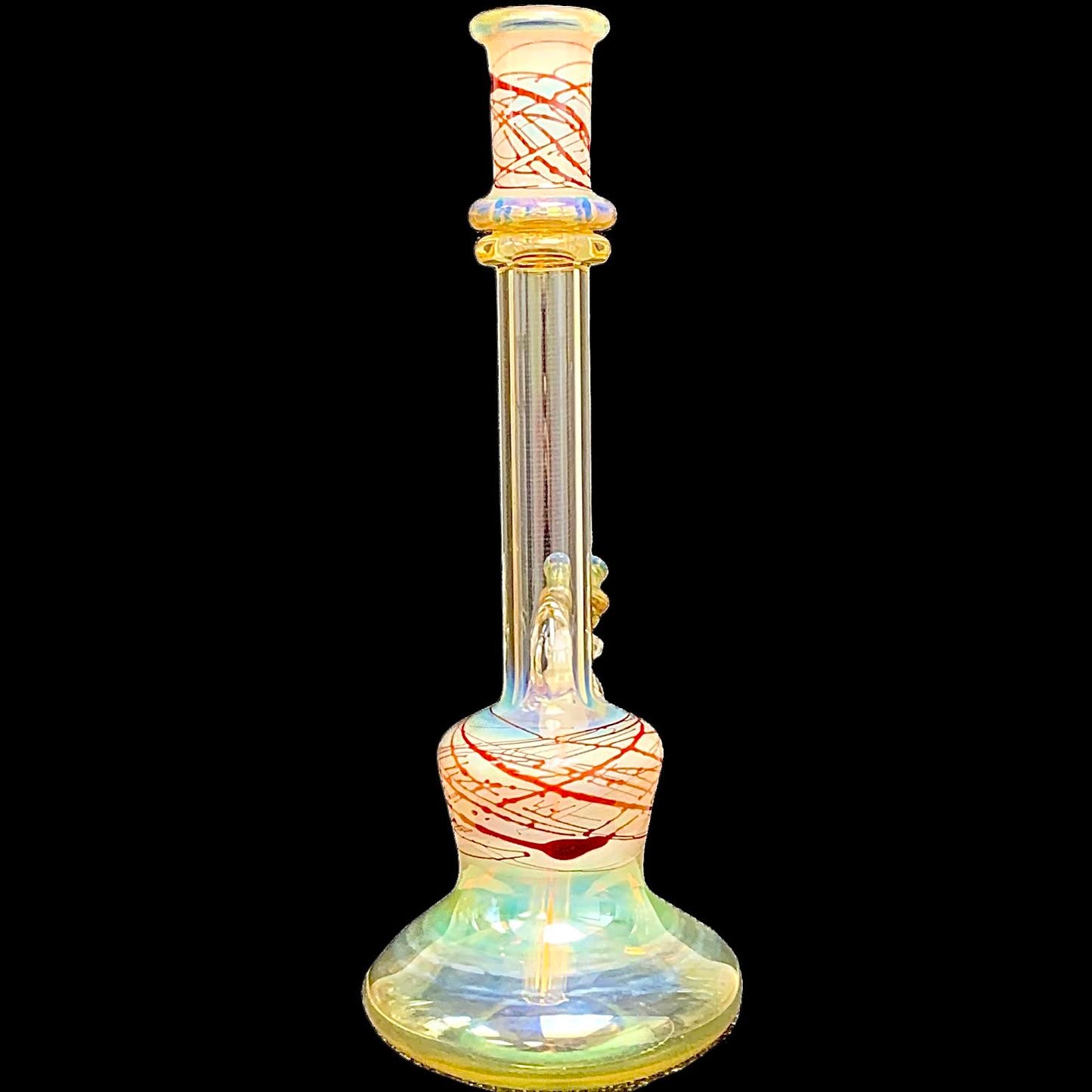 Steve Stotts Fumed Red Pancake Bong 32mm New #5