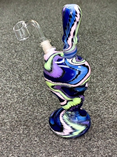 BBadtram Rainbow Clear Skull Rig New